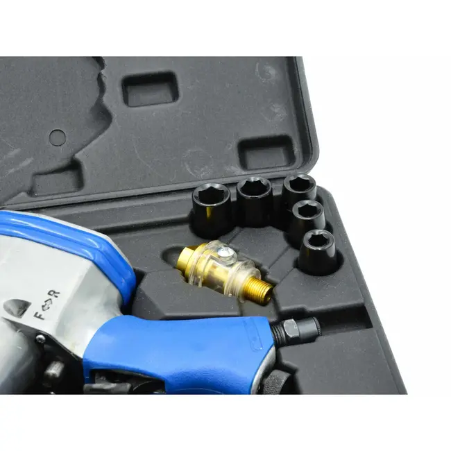 GEKO 14-delige pneumatische gereedschapsset - krachtige slagmoersleutel - ratelsleutel - uitgebreide dopsleutelset