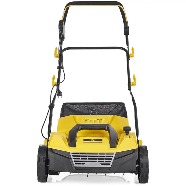 John Gardener Elektrische gazonbeluchter-verticuteerder - 45L opvangbak - Centrale hoogteverstelling - Grote wielen