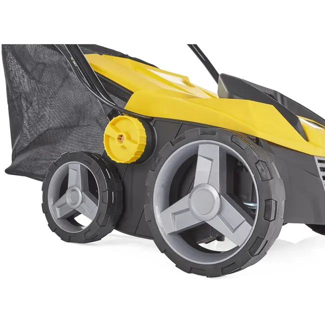 John Gardener Elektrische gazonbeluchter-verticuteerder - 45L opvangbak - Centrale hoogteverstelling - Grote wielen