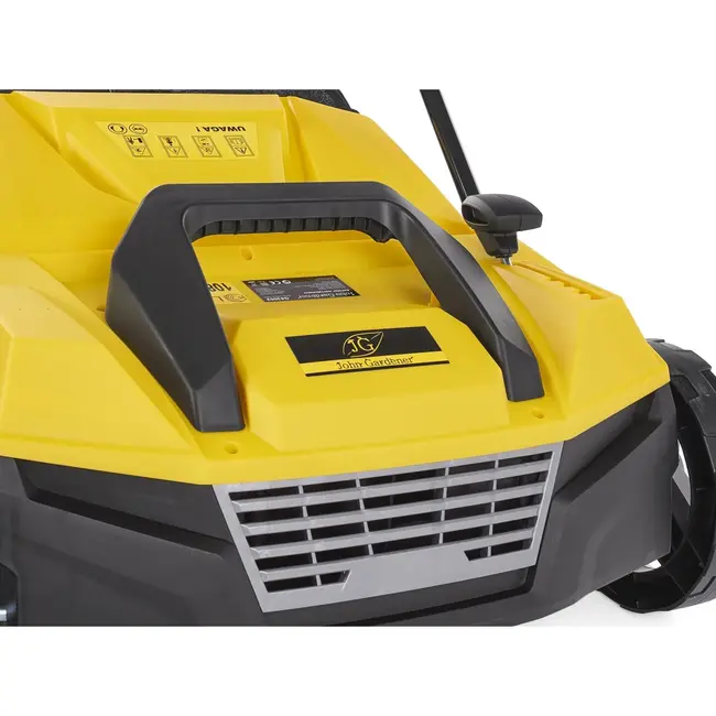 John Gardener Elektrische gazonbeluchter-verticuteerder - 45L opvangbak - Centrale hoogteverstelling - Grote wielen