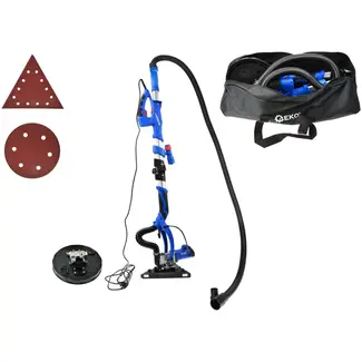 GEKO Droogwandschuurmachine - 225mm - Opvouwbaar ontwerp - Variabele snelheid - Telescopisch 1350-1600 mm