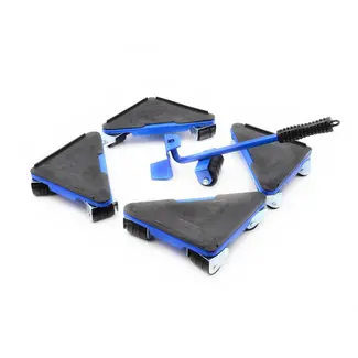 GEKO Meubelverplaatsset - 5-delig - 300 kg draagvermogen - Beschermende rubberen laag