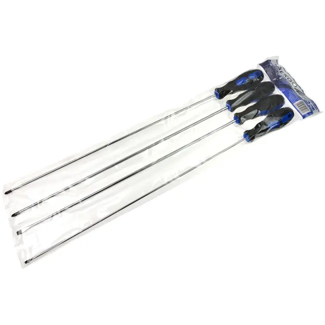 GEKO Lange schroevendraaierset - 450 mm - Chroom vanadium - Rubberen grip