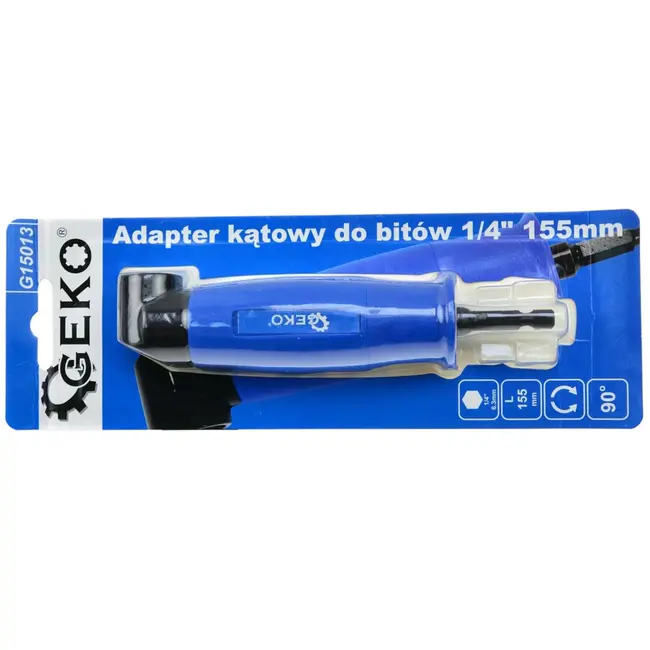 GEKO Bitadapter - 90° hoek - Magnetisch - 155 mm - Compact ontwerp