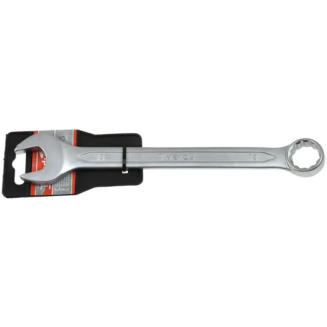 Tvardy Combinatiesleutel - Koud gesmeed CRV staal - 18 mm - Matte satijnen afwerking
