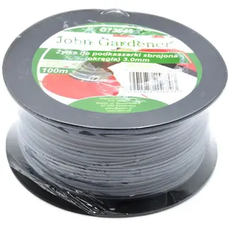 John Gardener Nylon trimmerlijn - versterkt - rond profiel - 3,0 mm - 100 m