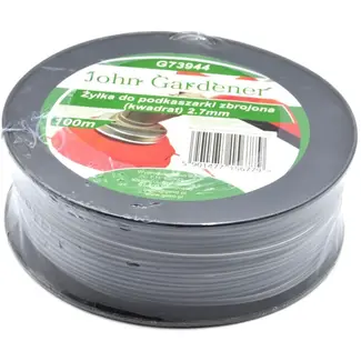 John Gardener Nylon trimmerlijn - vierkant profiel - 2,7 mm - 100 m rol