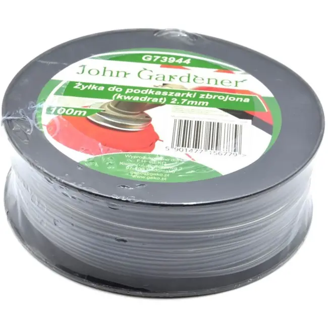 John Gardener Nylon trimmerlijn - vierkant profiel - 2,7 mm - 100 m rol