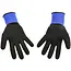 GEKO Polyester werkhandschoenen - 3/4 latex coating - maat 10 - blauw/zwart - 12 stuks