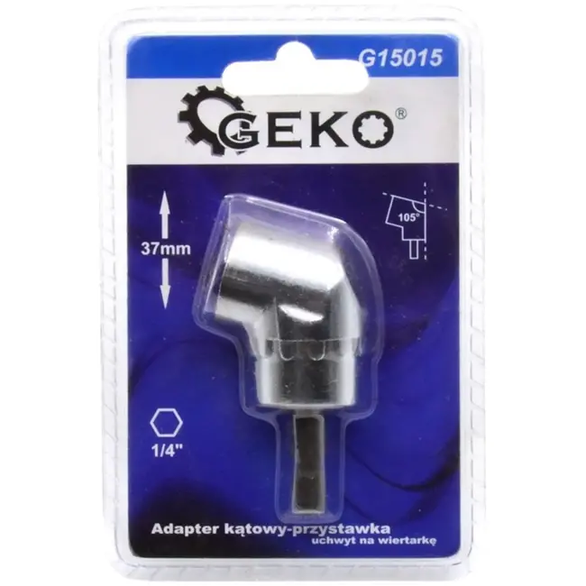 GEKO Hoekbitshouder - 105° - Compact - Carbonstaal - 37 mm