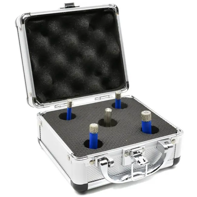 GEKO Diamant tegelboorset - 5-delig - 6-12 mm - Voor haakse slijper