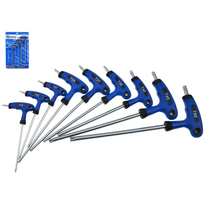 GEKO Torx Schroevendraaierset - Ergonomisch - CrV Staal - 9-delig