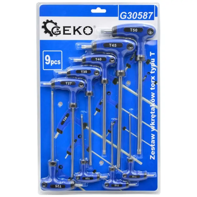 GEKO Torx Schroevendraaierset - Ergonomisch - CrV Staal - 9-delig