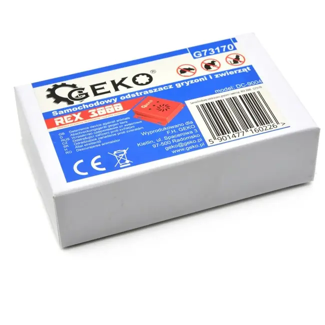 GEKO Ultrasoon afschrikapparaat - tegen dieren - automatische activering - compact formaat - 84x83x27 mm