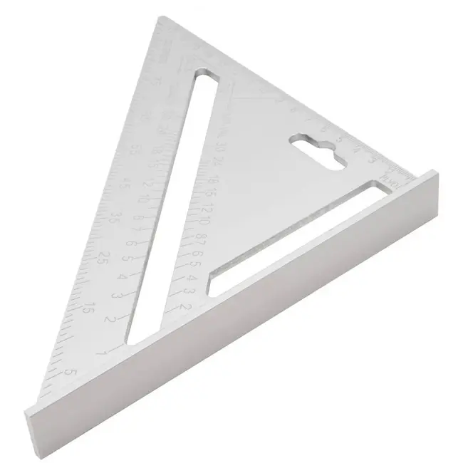 GEKO Aluminium timmermanshoek - 4mm dikte - 185x185x260mm - met schaalverdeling