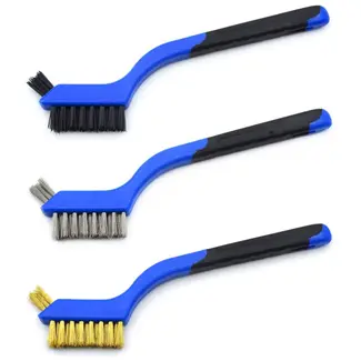 GEKO Mini draadborstelset - 3 stuks - veelzijdig reinigen - 180 mm - kunststof handvat