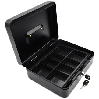 GEKO Metalen geldkist - draagbaar - met sleutels - 250x200x90mm