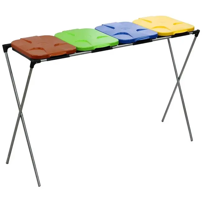 GEKO Rek voor gescheiden afvalzakken - 4 kleuren - 120-240 liter - 82 cm hoog