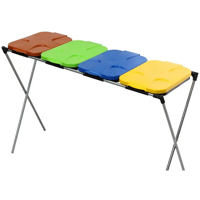 GEKO Rek voor gescheiden afvalzakken - 4 kleuren - 120-240 liter - 82 cm hoog