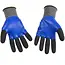 GEKO Blauwe werkhandschoenen - polyester - latexcoating - verstevigde vingertoppen - maat 9 - 12 stuks