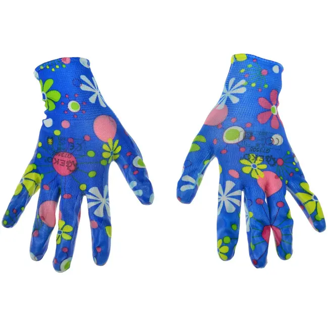 GEKO Dames werkhandschoenen - nitril coating - anti-snij - maat 7 - 12 stuks