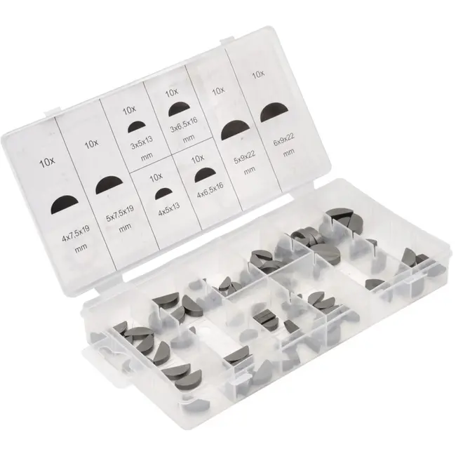 GEKO Set van middelgrote halfronde wiggen - 80 stuks - Diverse maten