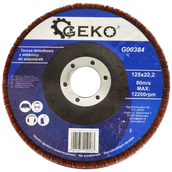 GEKO Non-woven polijstschijf - metaalreiniging - 125 mm - 10 stuks