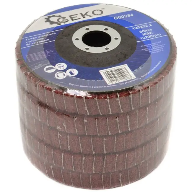 GEKO Non-woven polijstschijf - metaalreiniging - 125 mm - 10 stuks