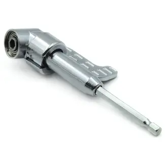 GEKO Hoekadapter voor boormachine - roestvrij staal - 130 mm - compact ontwerp