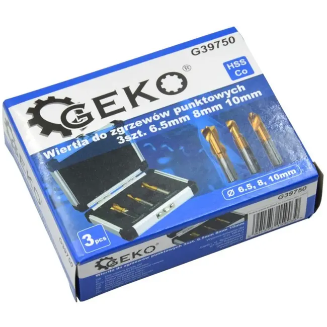 GEKO Spotlasboor Set - HSSCo - 3-delig - 6,5mm, 8mm, 10mm