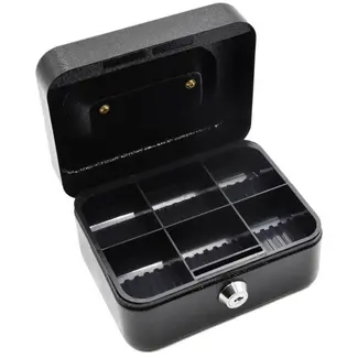 GEKO Metalen geldkistje - 150x120x80 mm - Inclusief sleutel en draaghendel