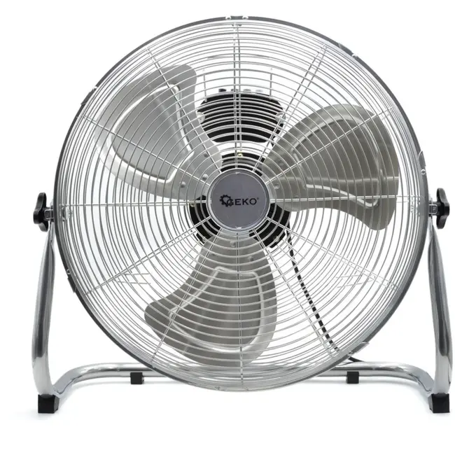 GEKO Vloerventilator - Hoge Snelheid - 50 cm - INOX - Verstelbare Kanteling