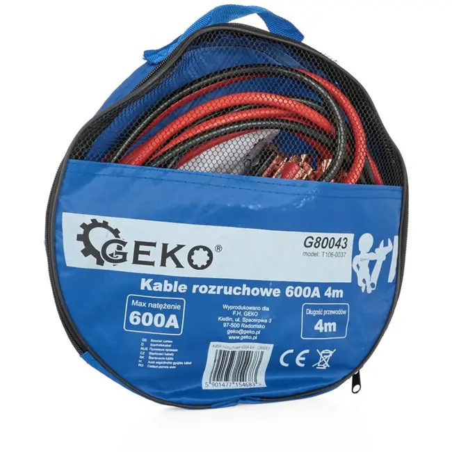 GEKO Booster kabels - 600A - 4 meter - Veilig en betrouwbaar
