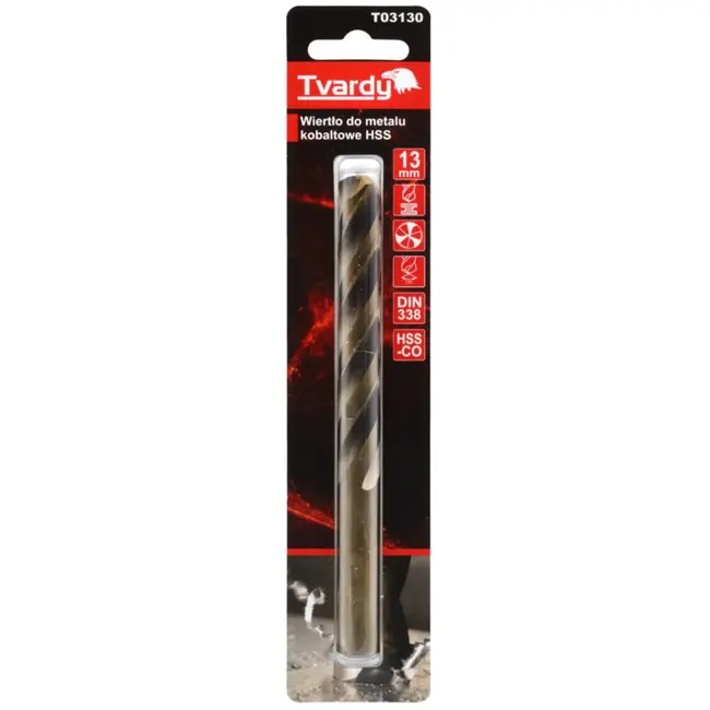 Tvardy HSS Cobalt Boor - 3 Snijkanten - 13 mm - Hoge Warmtebestendigheid