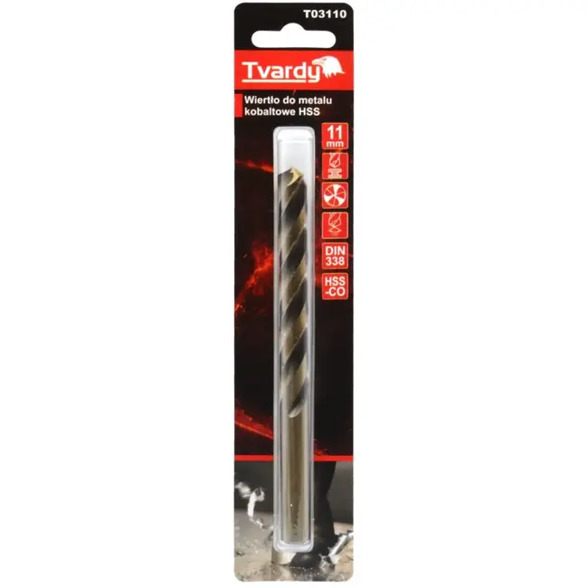 Tvardy HSS Cobalt Boor - 3 Groeven - 11 mm - Warmtebestendig - Hoge Nauwkeurigheid