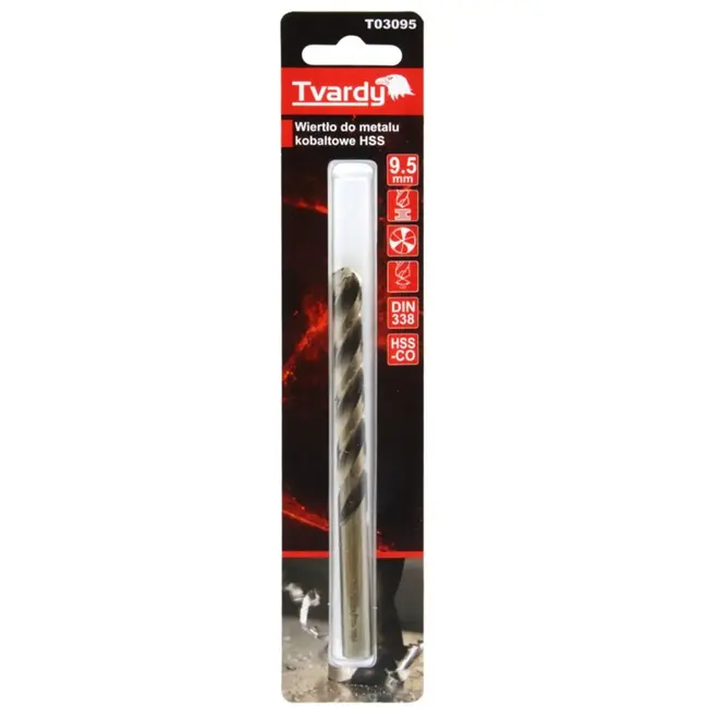 Tvardy HSS Cobalt Boor - 3 Groeven - 9,5 mm - Hoge Slijtvastheid