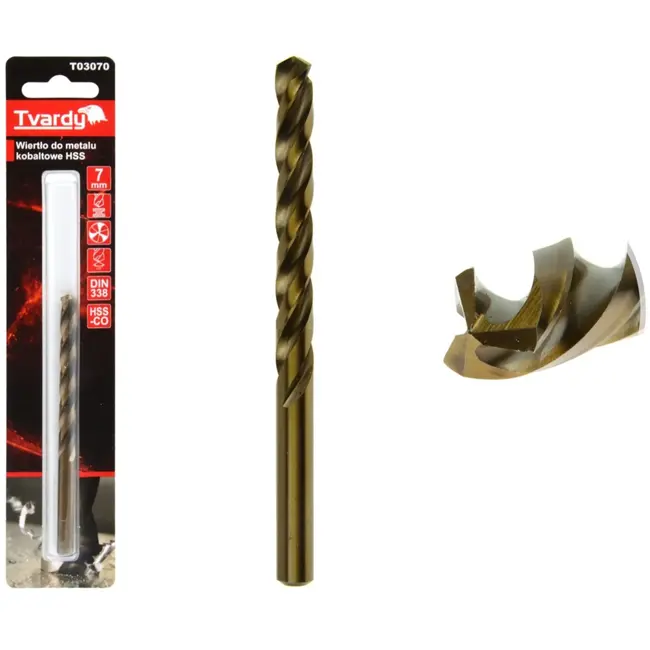 Tvardy HSS Cobalt Boor - 3 Groeven - 7 mm - Warmtebestendig