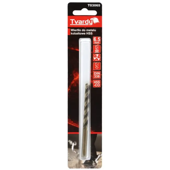 Tvardy HSS Cobalt Boor - Drie Groeven - 6,5 mm - Hoge Warmtebestendigheid