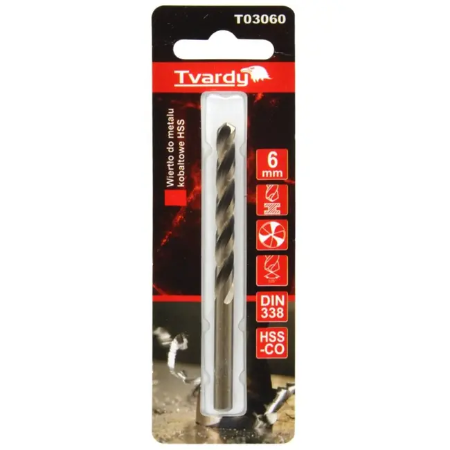 Tvardy HSS Cobalt Boor - 3 Groeven - 6 mm - Warmtebestendig - Hoge Nauwkeurigheid