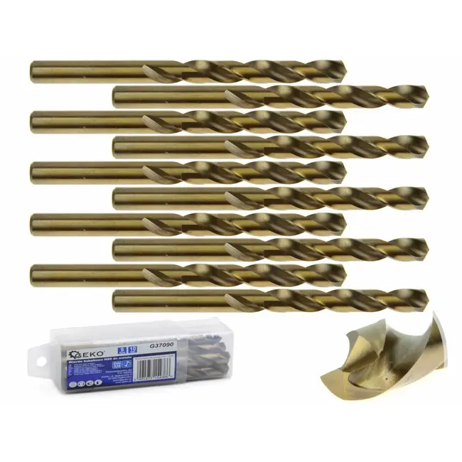 GEKO HSS metaalboor - Cobaltlegering - 9 mm - Hoge slijtvastheid - 10 stuks