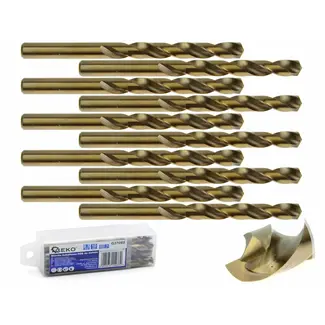 GEKO Metaalboor - HSS M35 - 5% Kobalt - 8,5 mm - Hoge Warmtebestendigheid - 10 stuks