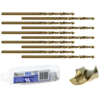 GEKO Metaalboor - HSS M35 Staal - 2 mm - Cobalt 5% - Hoge Warmtebestendigheid - 10 stuks