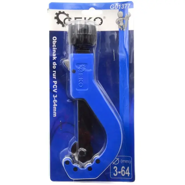 GEKO Pijpsnijder - Verstelbaar 3-64 mm - Voor PVC en meer