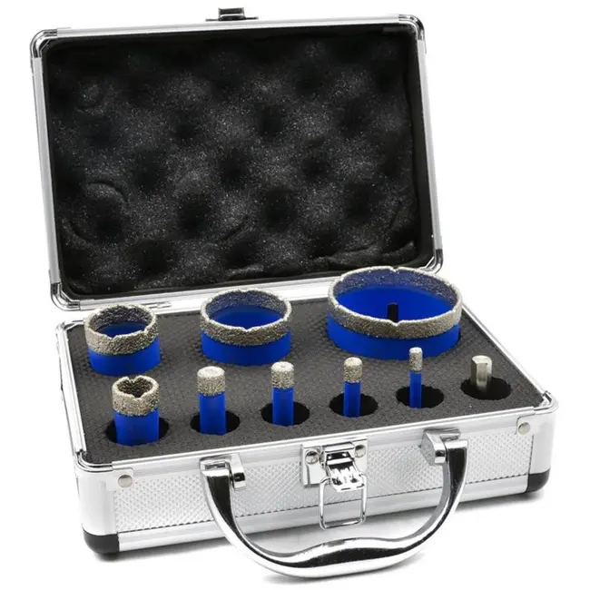 GEKO Diamant gatenzaagset - 9-delig - 6-68 mm - Voor tegels en natuursteen