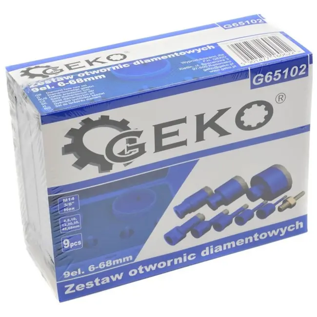 GEKO Diamant gatenzaagset - 9-delig - 6-68 mm - Voor tegels en natuursteen