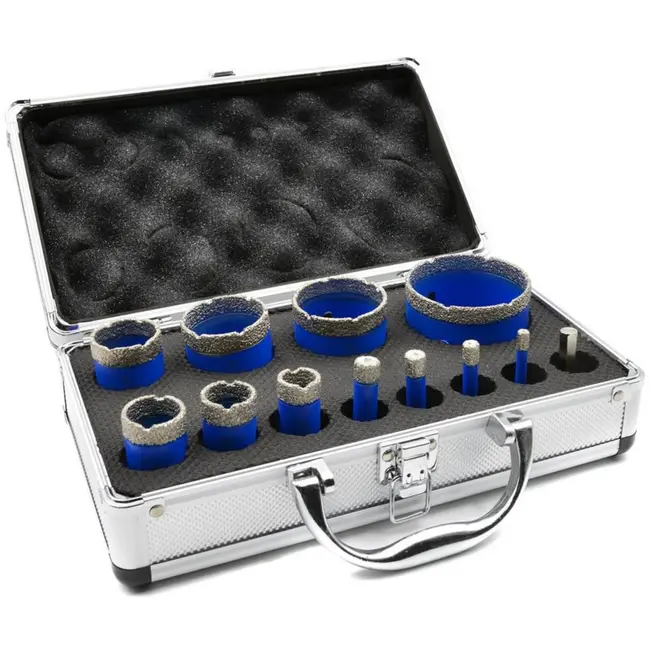 GEKO Diamant gatenzaagset - 12-delig - 6-68 mm - Voor tegel en natuursteen