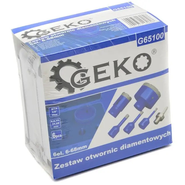 GEKO Diamant tegelboor set - 6 stuks - 6-68 mm - M14 aansluiting