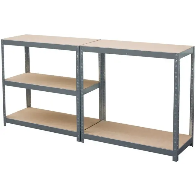 GEKO Galvaniseerde stellingkast - 175 kg draagkracht - Verstelbare planken - 180x90x40 cm