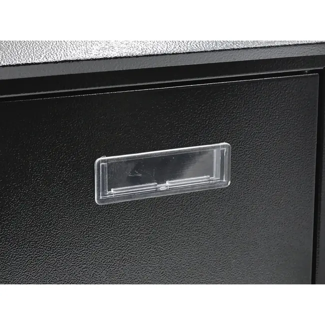 GEKO Stalen brievenbus - roestbestendig - met naamvenster - zwart - 300x215x65 mm