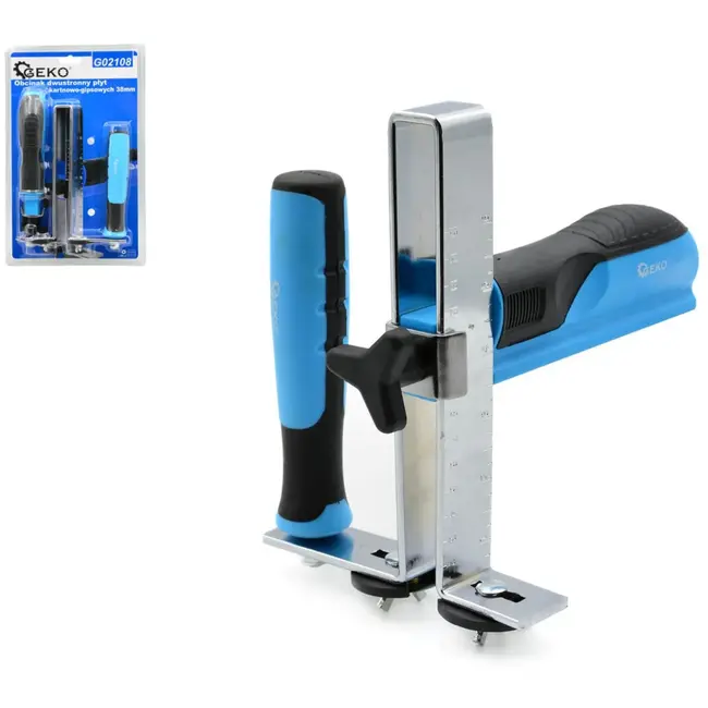GEKO Dubbelzijdige plaatensnijder - Precieze sneden - 38 mm mes - Instelbare breedte